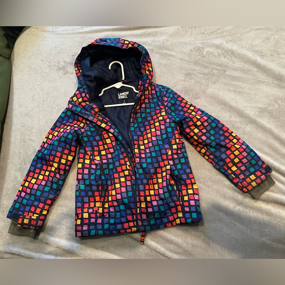 Lands' End Colorful Checkered Jacket